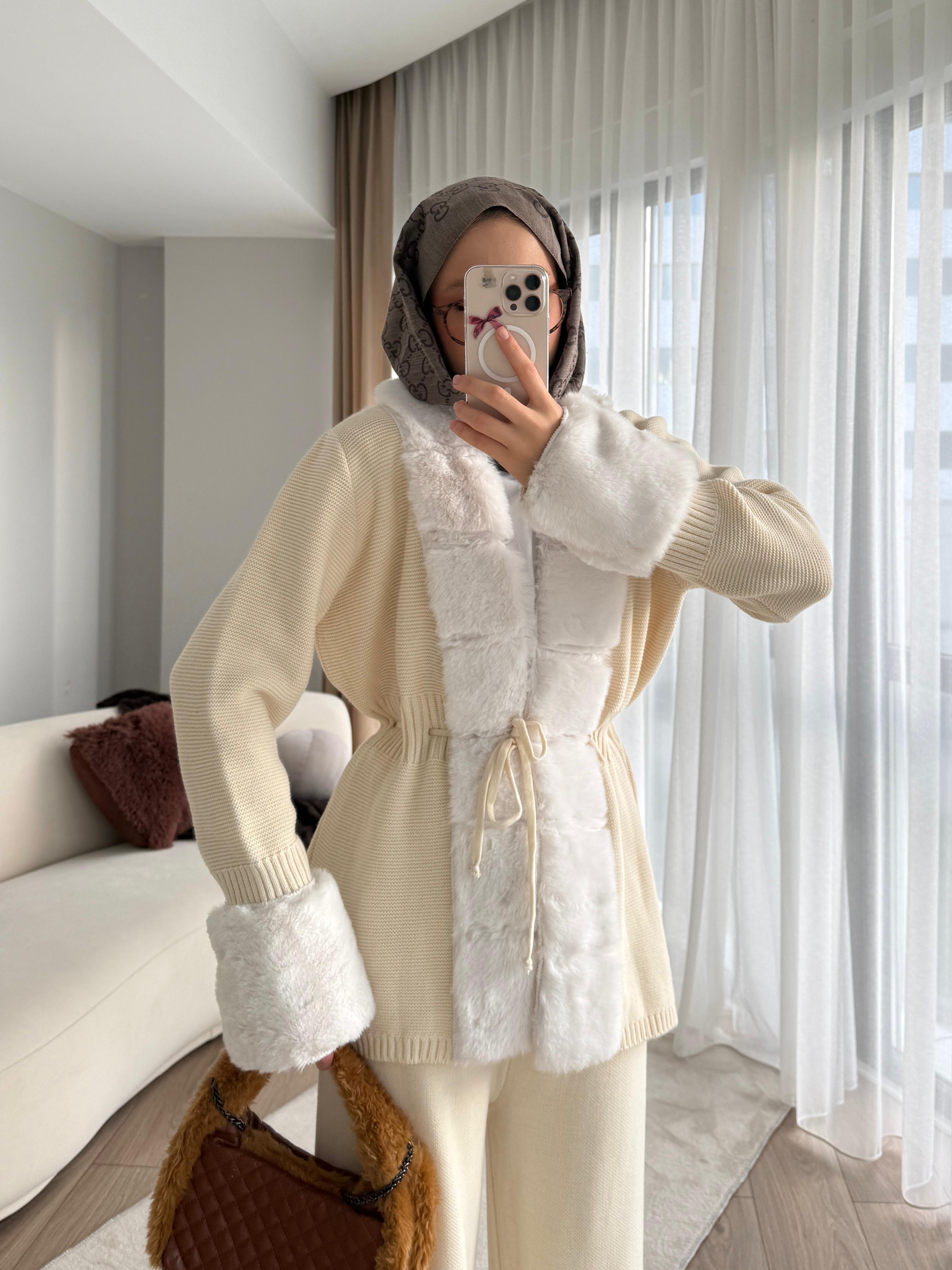 Kürklü triko takım