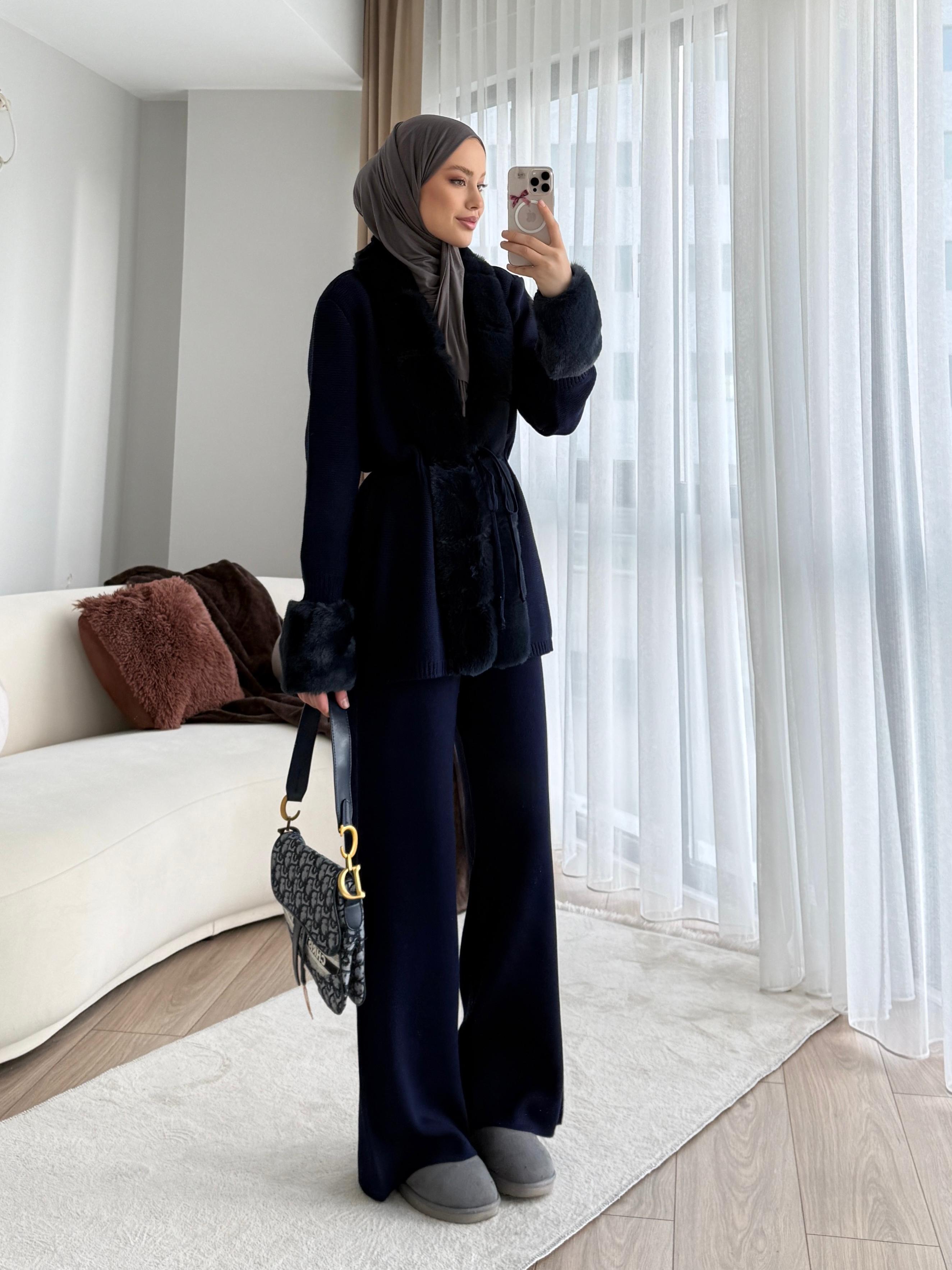 Kürklü triko takım