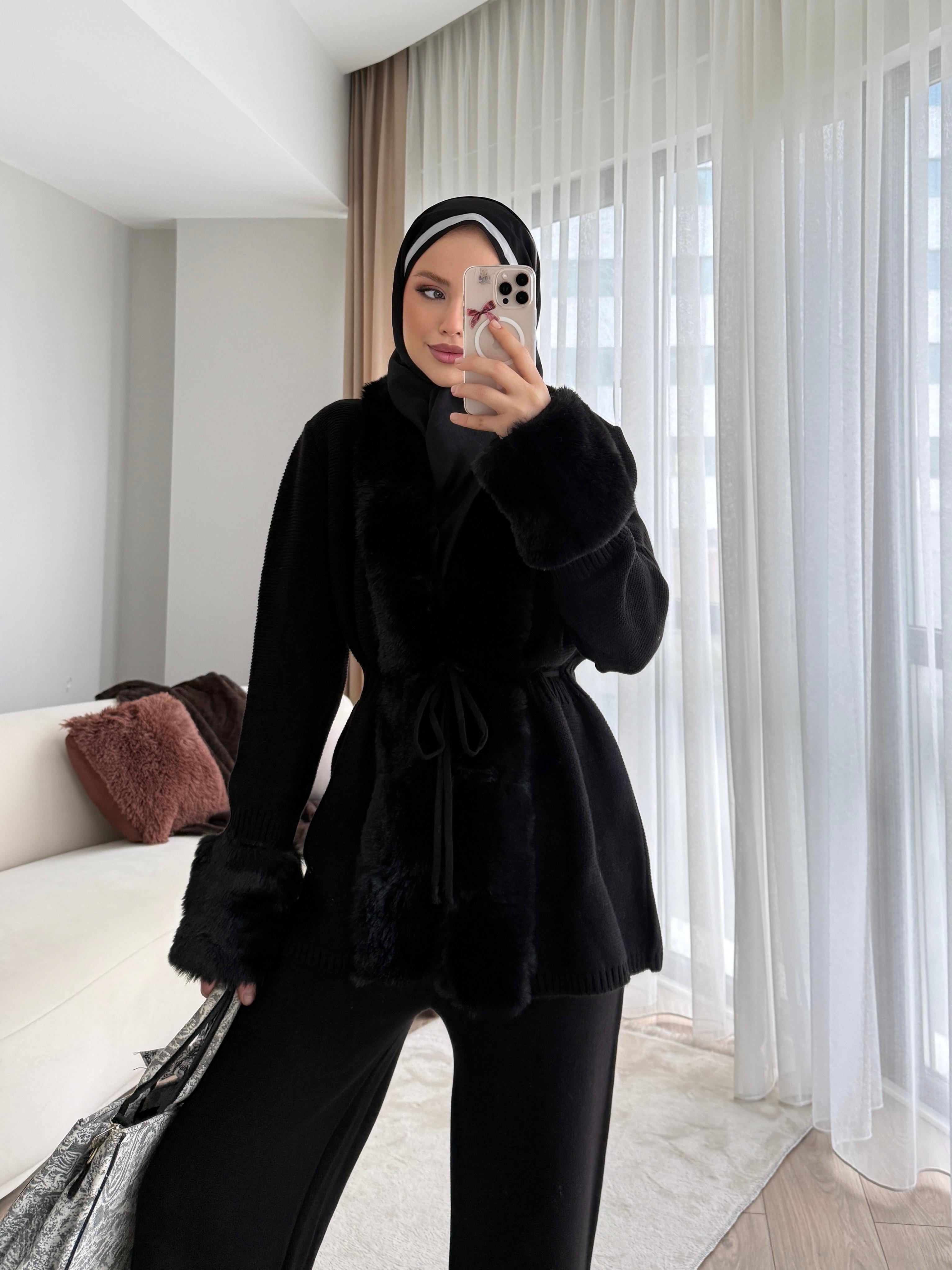 Kürklü triko takım