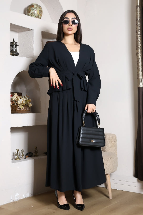 KEMER DETAYLI BLUZ ETEK TAKIM