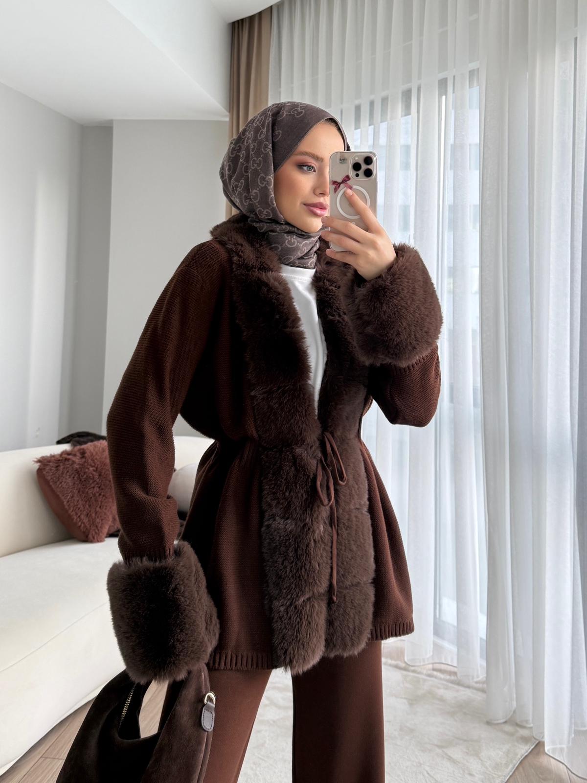 Kürklü triko takım