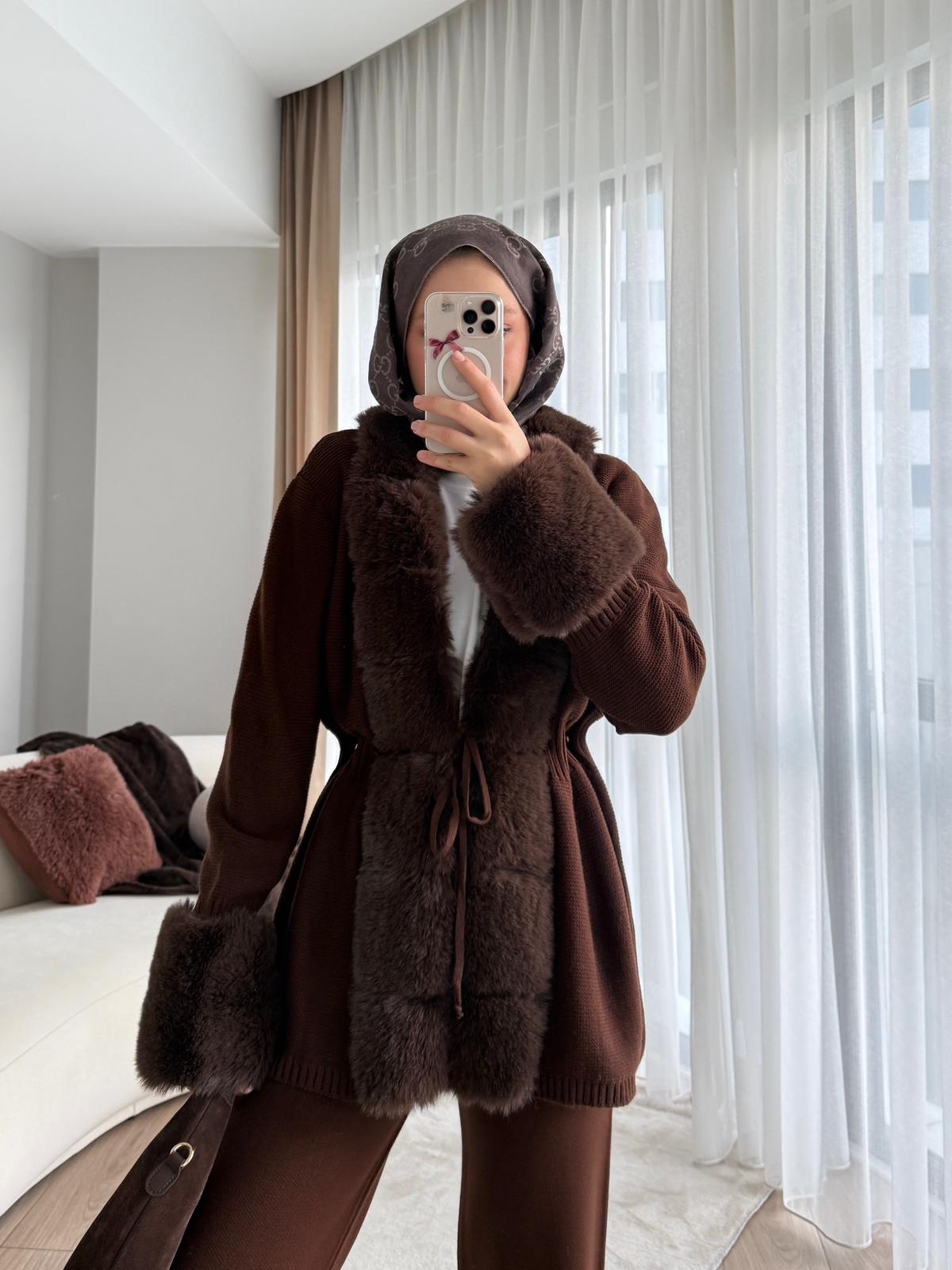 Kürklü triko takım