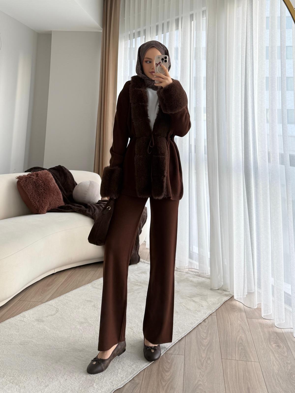 Kürklü triko takım