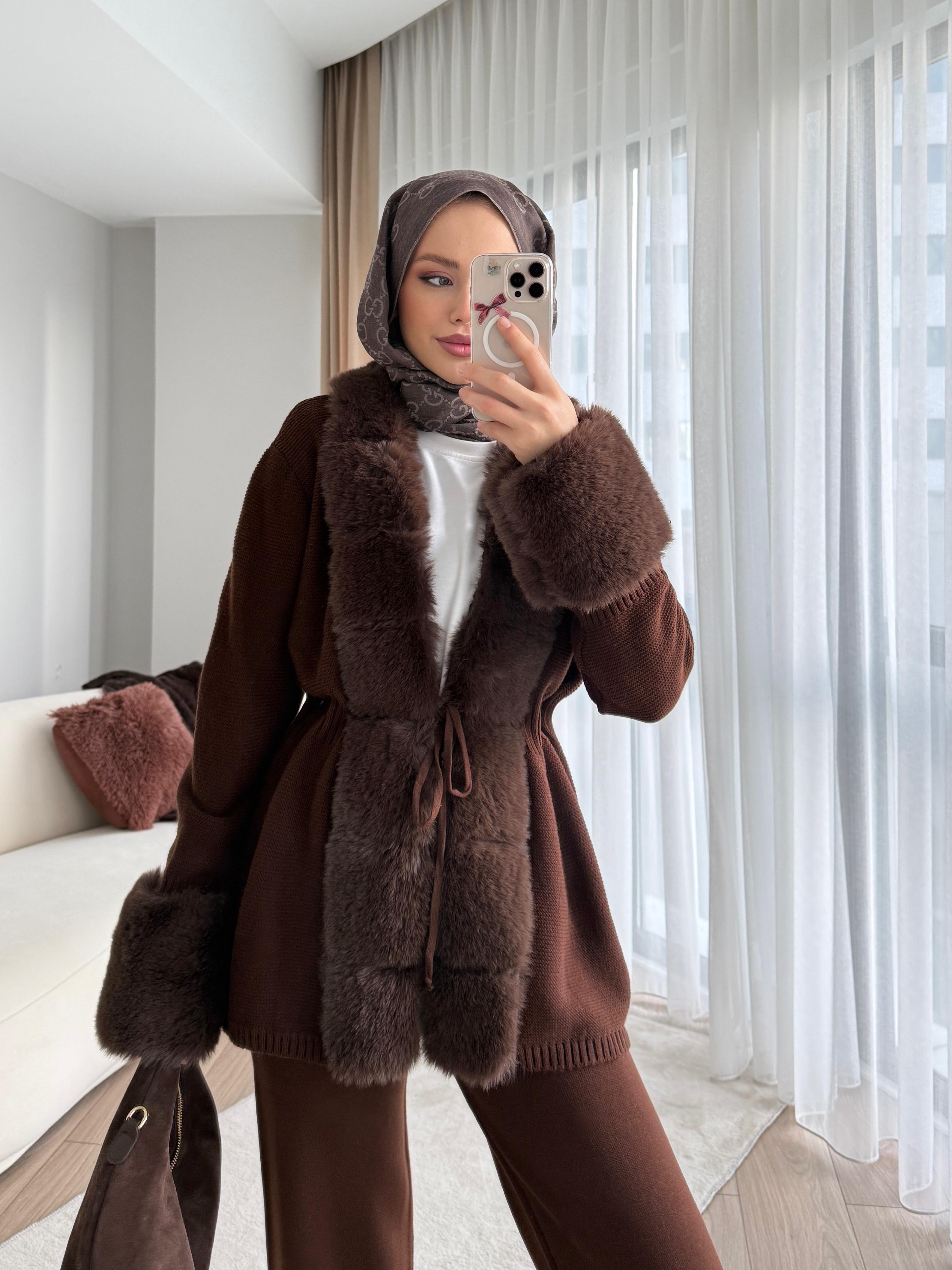 Kürklü triko takım