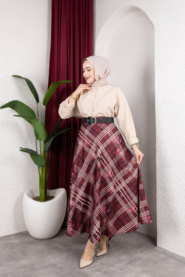 ZR SATEN BORDO EKOSE ETEK